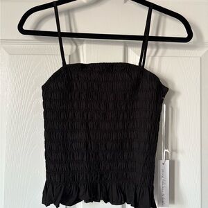 Smocked Ruffle Hem Cami Top